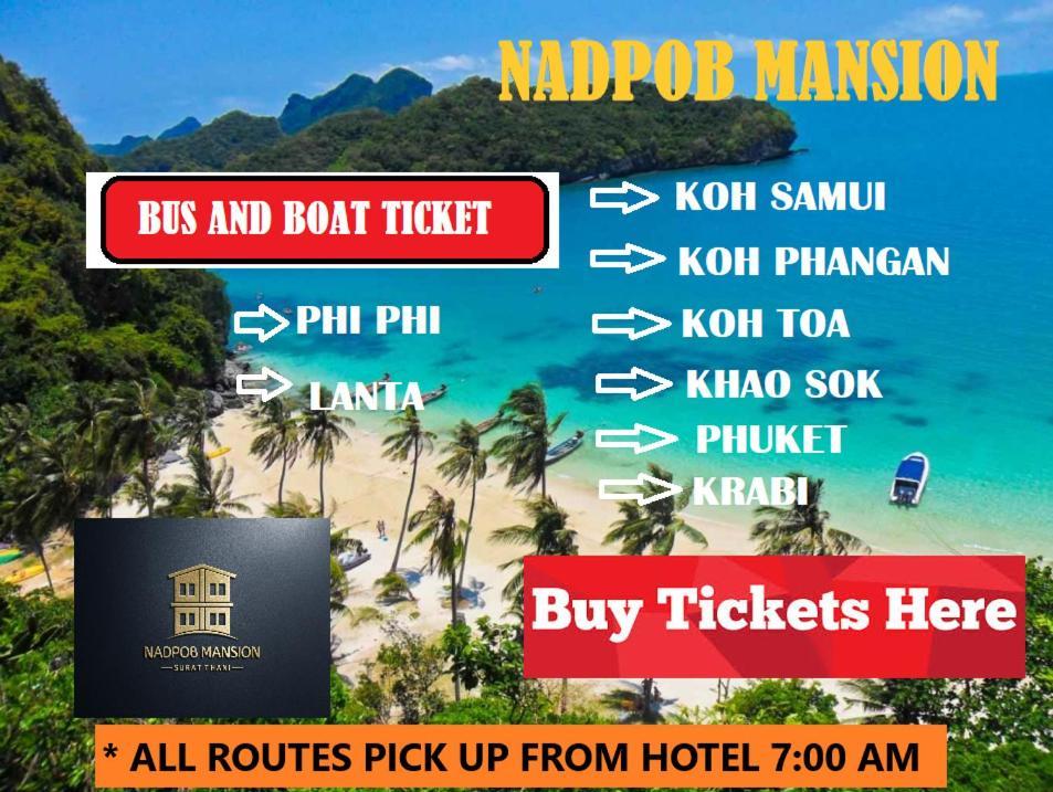 Hotel Nadpob Mansion Surat Thani Esterno foto